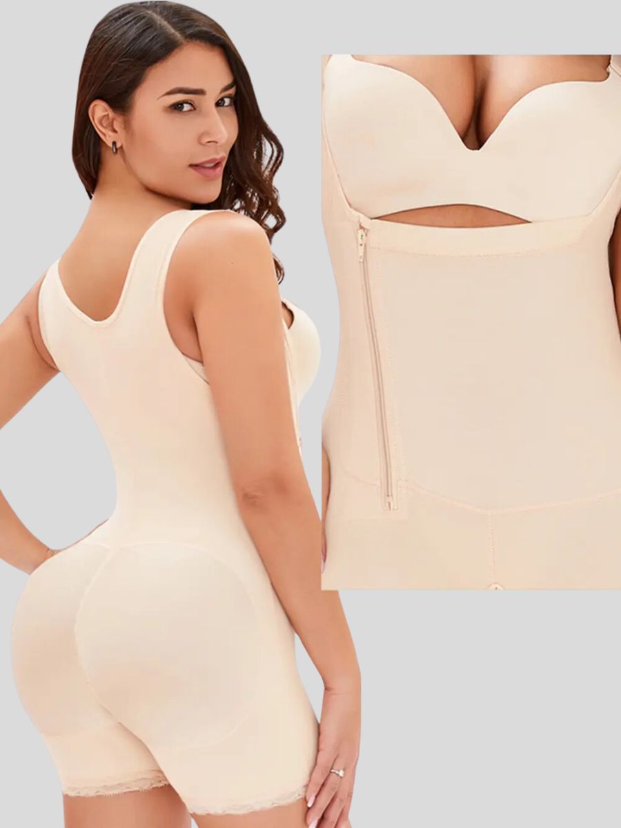 Side Zip Up Shapewear wide strap