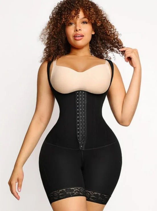 Fajas Colombianas Women's Corset Skims Postpartum Full Shapewear Charming  Curves Slimming Front Closure Hook Eye Thigh T size XXXL Color Coffee