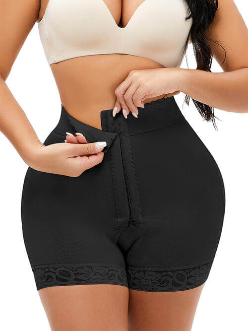 Curvy Fajas Lace Hook-and-Eye Shorts