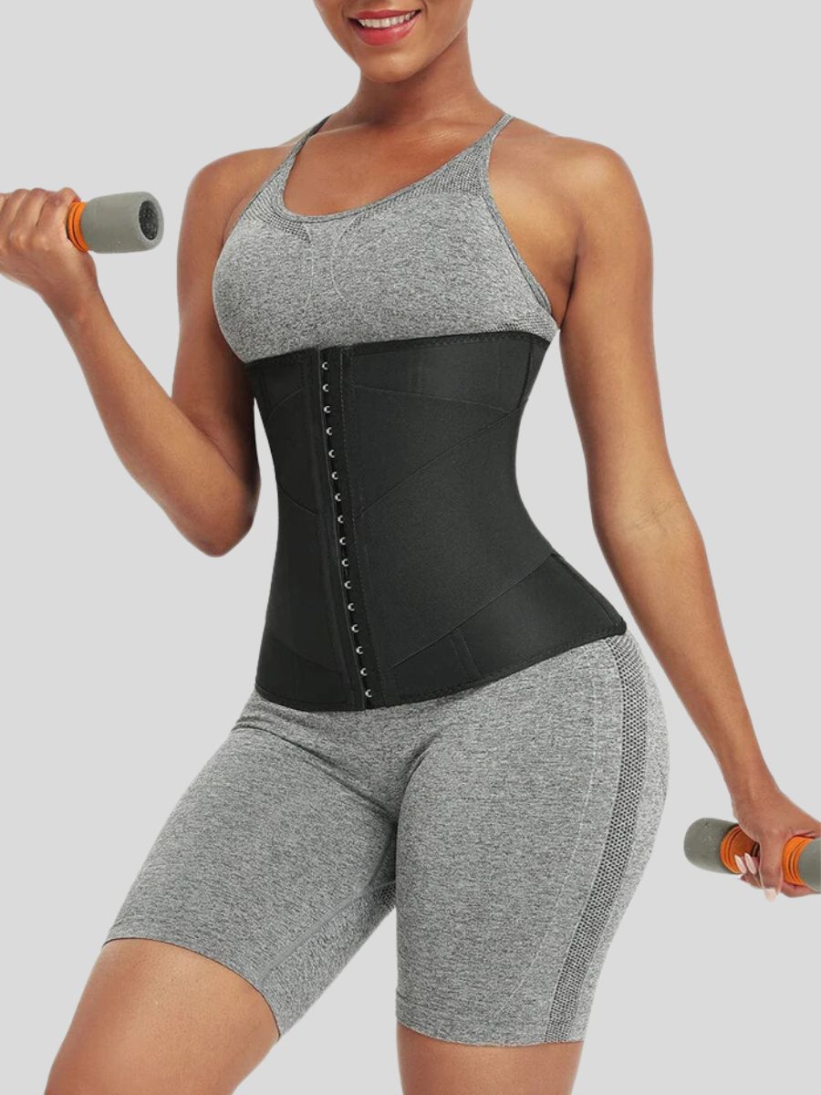 Black 11 Steel Bones Neoprene Waist Trainer for Weight Loss