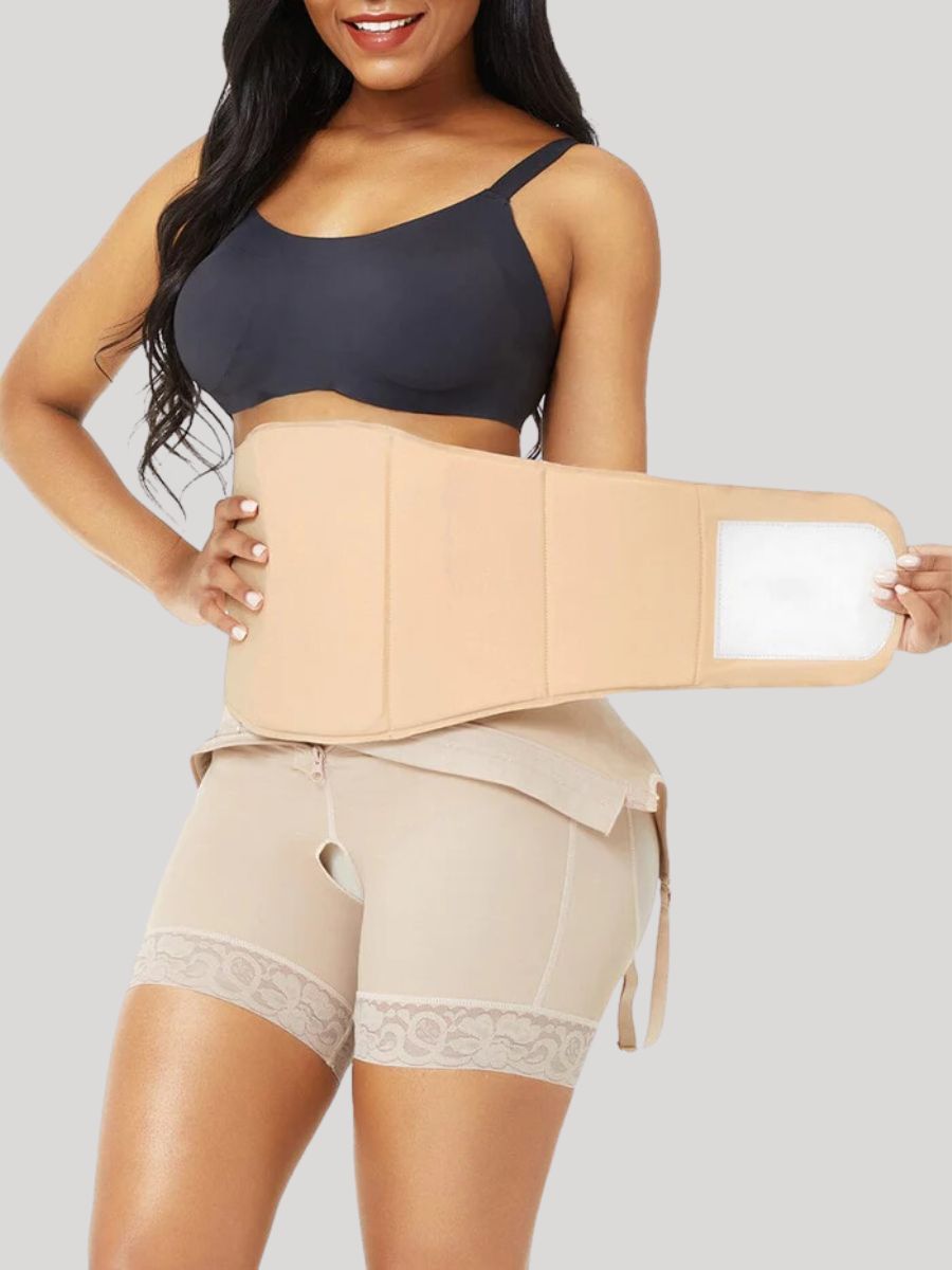 Compression Abdominal Board for Post-Surgery Waist Control light skin