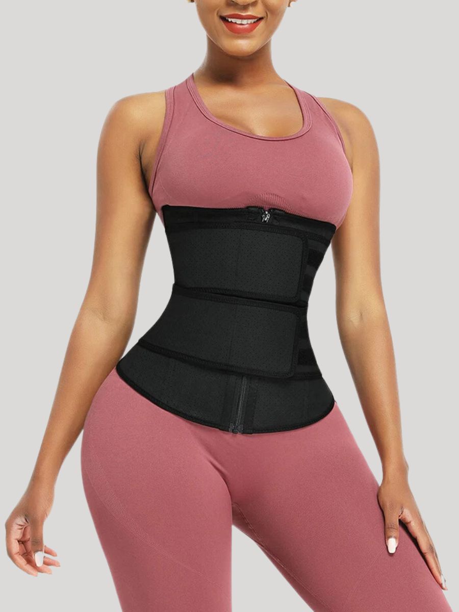 Punched Double Waist Belt Rubber Girdle