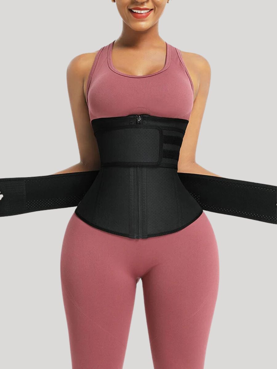 Punched Double Waist Belt Rubber Girdle