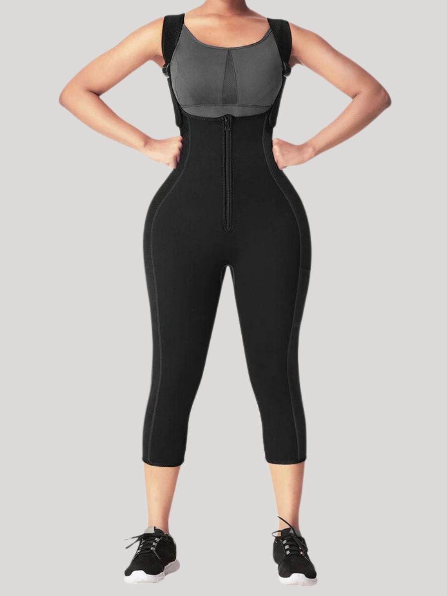 Invisible Black Neoprene Waist and Thigh Trainer for a Slimmer Look