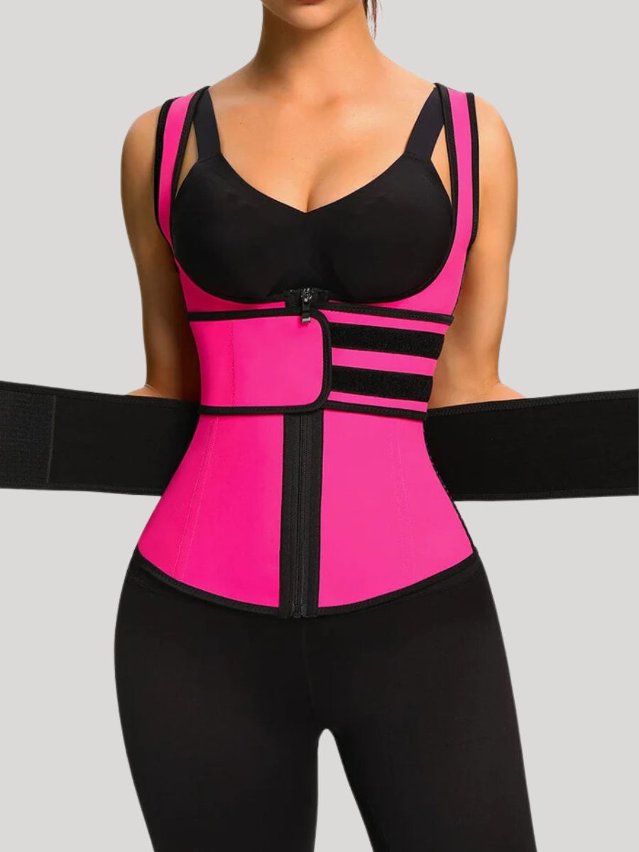 High Compression Pink Latex Vest Shaper