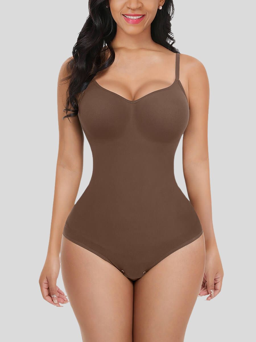 One-Piece Shapewear Briefs for Sculpting and Tightening the Abdomen Brown