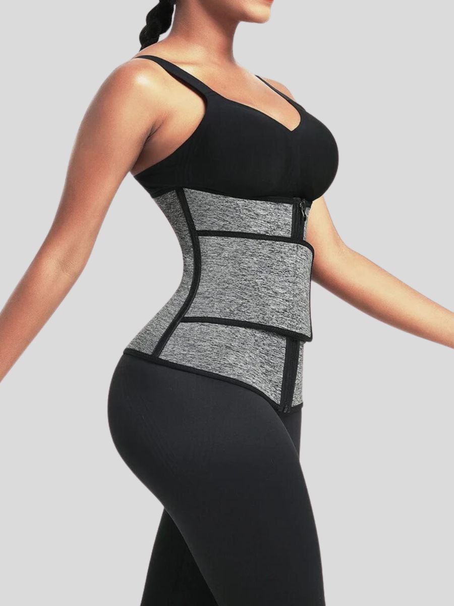 Steel Bones Waist Trainer with Belt for Slimming Belly