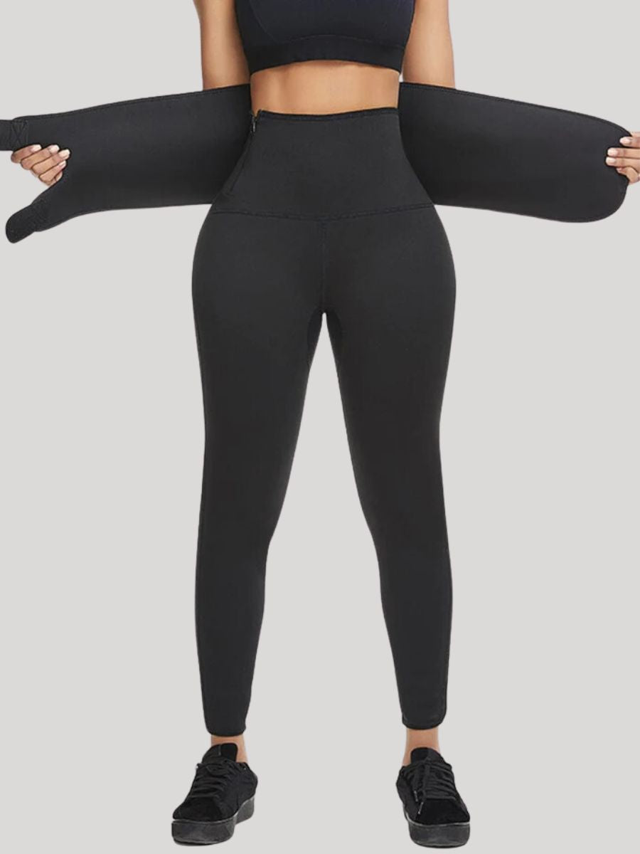 Zipper Closure Slimming High Waist Capris Pants